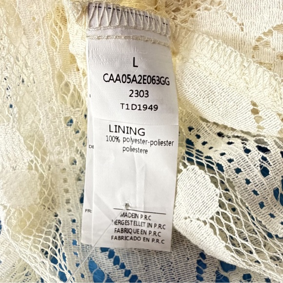 Cupshe Lace Boho Midi Dress | Cream | Size Large | Beachy Romantic - Picture 13 of 16